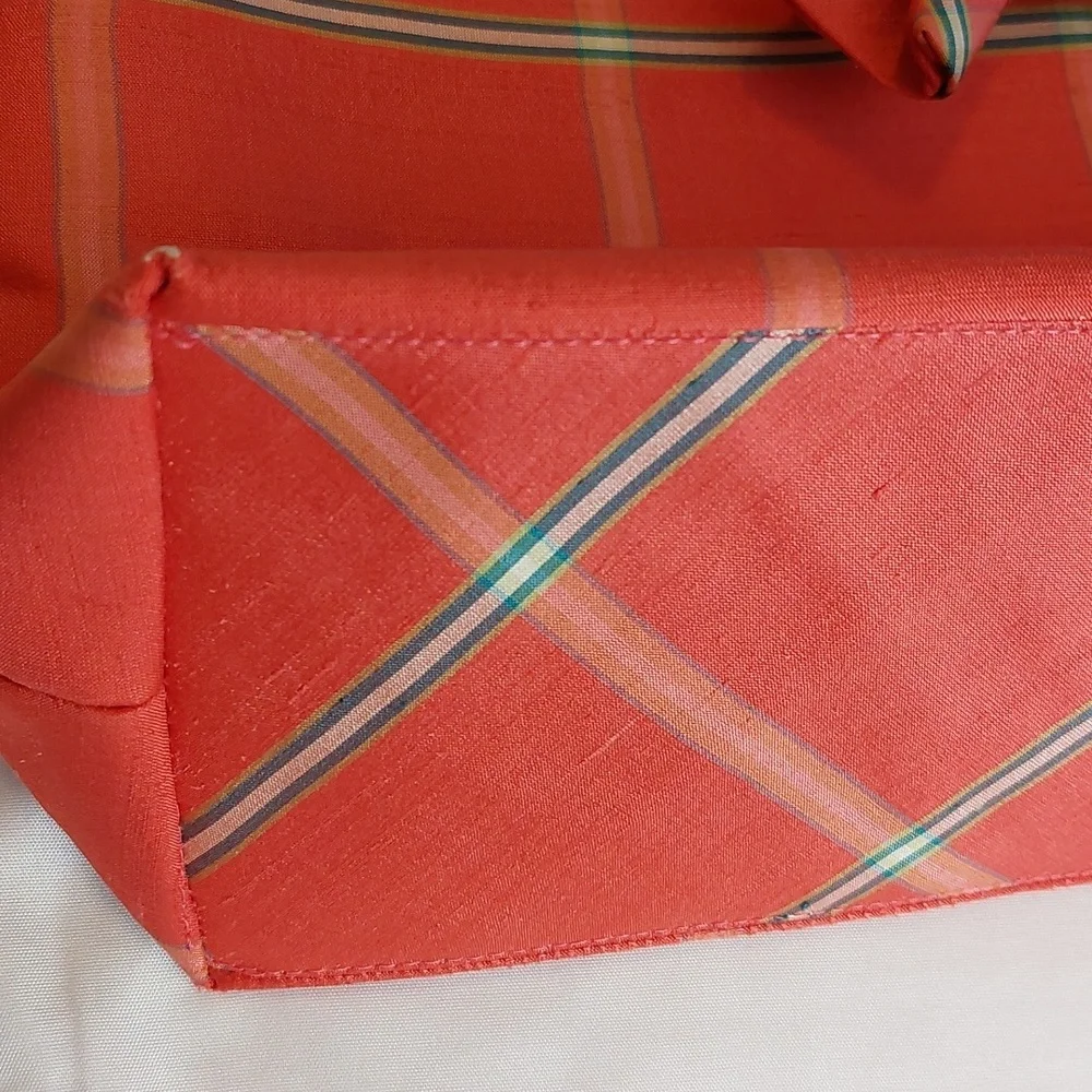 Sonja Benson Plaid Preppy Hobo Shoulder Bag EUC